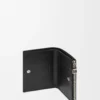 Slim compact wallet in soft grained calfskin Black Slim compact wallet in soft grained calfskin Black