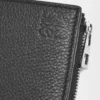 Slim compact wallet in soft grained calfskin Black Slim compact wallet in soft grained calfskin Black