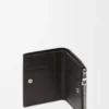 Slim compact walllet in textured classic calfskin Dark Grey