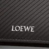 Slim compact walllet in textured classic calfskin Dark Grey
