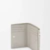Slim compact walllet in textured classic calfskin Shell Grey Slim compact walllet in textured classic calfskin Shell Grey
