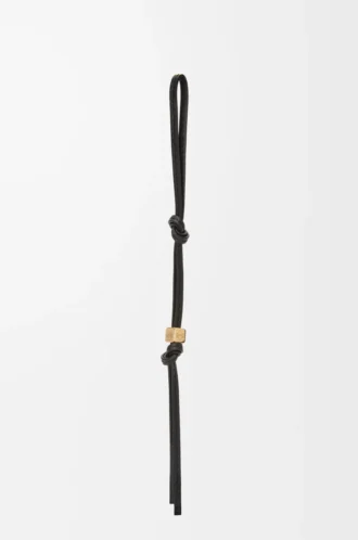 Small Anagram strap in calfskin Black Tonal/Gold Small Anagram strap in calfskin Black Tonal/Gold