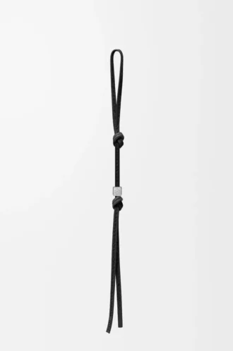 Small Anagram strap in calfskin Black Tonal/Palladium