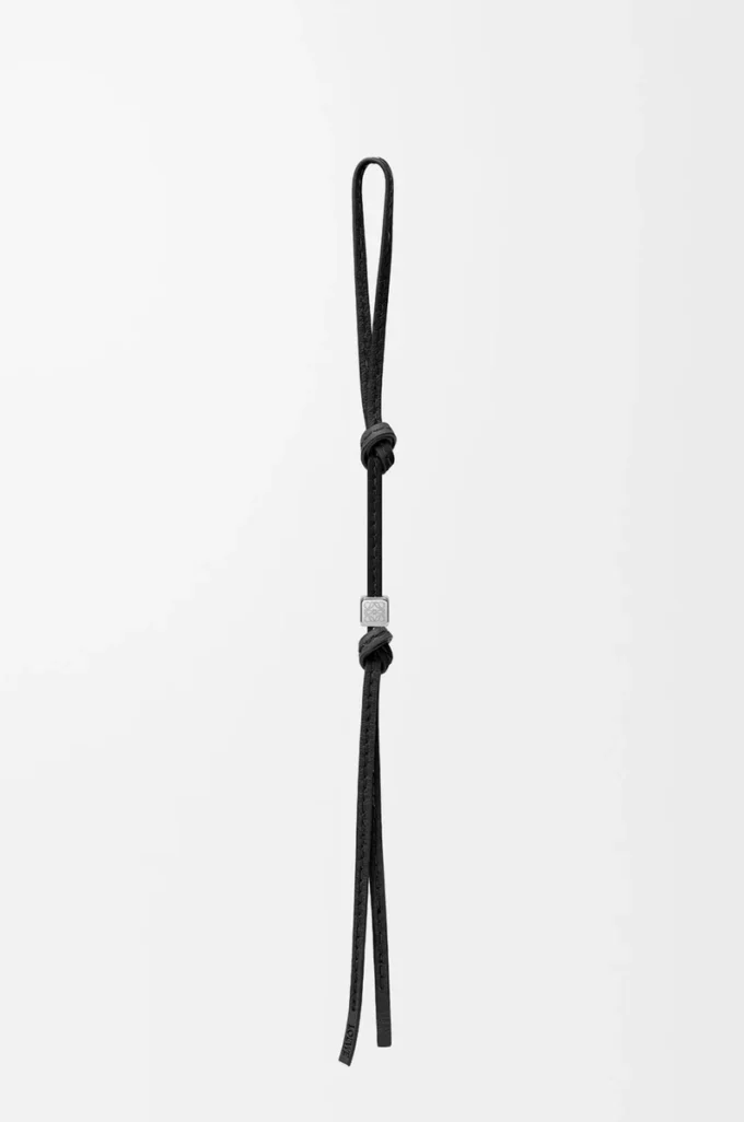Small Anagram strap in calfskin Black Tonal/Palladium Small Anagram strap in calfskin Black Tonal/Palladium