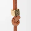 Small Anagram strap in calfskin Tan Tonal/Gold Small Anagram strap in calfskin Tan Tonal/Gold