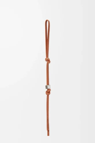 Small Anagram strap in calfskin Tan Tonal/Palladium Small Anagram strap in calfskin Tan Tonal/Palladium