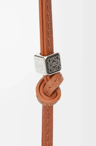 Small Anagram strap in calfskin Tan Tonal/Palladium Small Anagram strap in calfskin Tan Tonal/Palladium