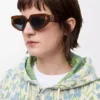 Small Butterfly Screen sunglasses Flamed Havana Small Butterfly Screen sunglasses Flamed Havana
