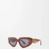 Small Butterfly Screen sunglasses Flamed Havana Small Butterfly Screen sunglasses Flamed Havana