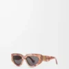 Small Butterfly Screen sunglasses Marble Dark Pink Small Butterfly Screen sunglasses Marble Dark Pink