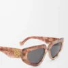 Small Butterfly Screen sunglasses Marble Dark Pink Small Butterfly Screen sunglasses Marble Dark Pink