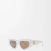 Small Butterfly Screen sunglasses Solid White Small Butterfly Screen sunglasses Solid White