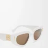 Small Butterfly Screen sunglasses Solid White Small Butterfly Screen sunglasses Solid White