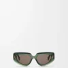 Small Butterfly Screen sunglasses Transparent Dark Green Small Butterfly Screen sunglasses Transparent Dark Green