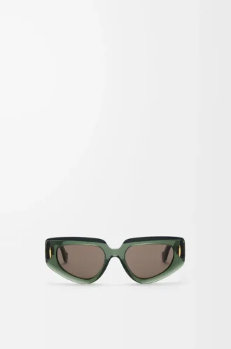 Small Butterfly Screen sunglasses Transparent Dark Green
