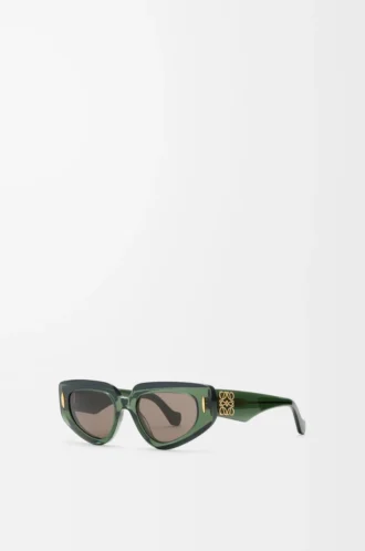 Small Butterfly Screen sunglasses Transparent Dark Green