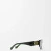 Small Butterfly Screen sunglasses Transparent Dark Green Small Butterfly Screen sunglasses Transparent Dark Green