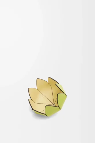 Small cactus pin tray in soft calfskin Meadow Green