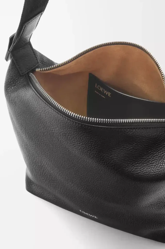 Small Cubi crossbody bag in supple grained calfskin Black Small Cubi crossbody bag in supple grained calfskin Black