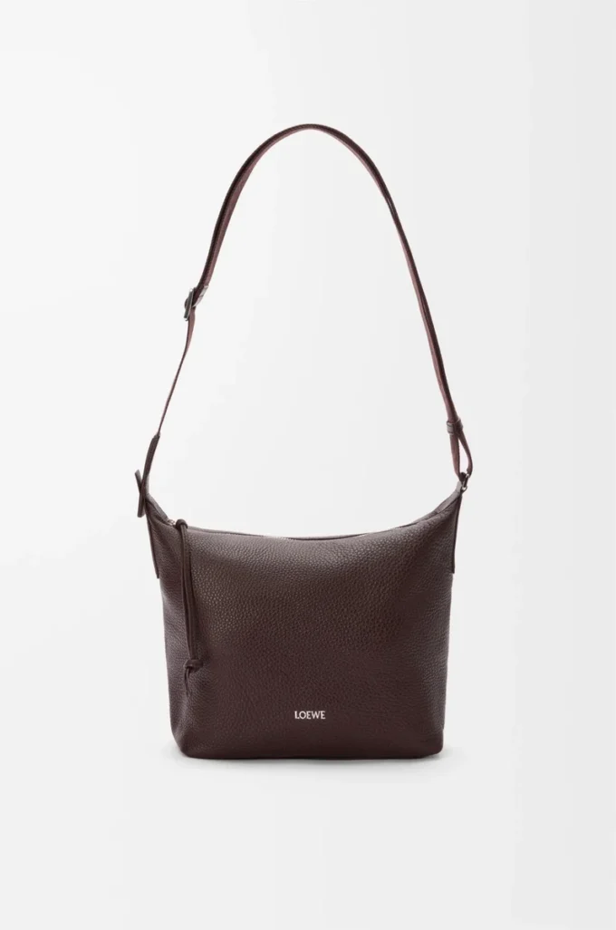 Small Cubi crossbody bag in supple grained calfskin Oxblood Small Cubi crossbody bag in supple grained calfskin Oxblood
