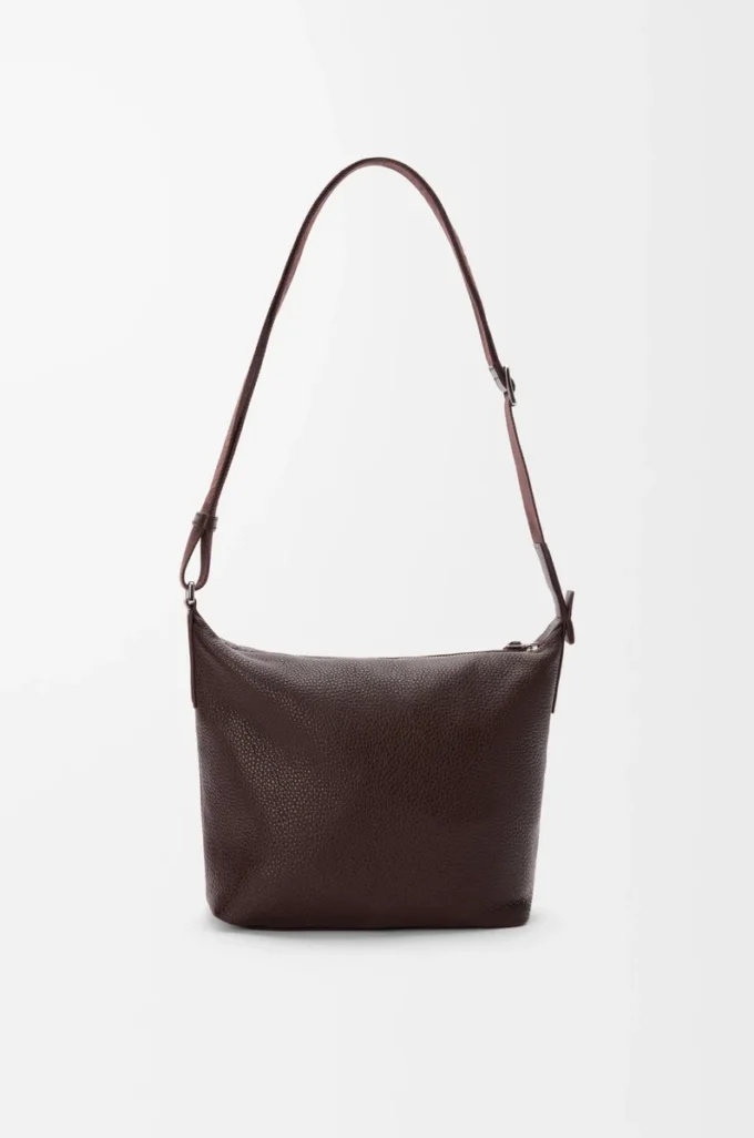 Small Cubi crossbody bag in supple grained calfskin Oxblood Small Cubi crossbody bag in supple grained calfskin Oxblood