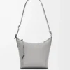 Small Cubi crossbody bag in supple smooth calfskin and jacquard Asphalt Grey Small Cubi crossbody bag in supple smooth calfskin and jacquard Asphalt Grey