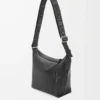 Small Cubi crossbody bag in supple smooth calfskin and jacquard Black Small Cubi crossbody bag in supple smooth calfskin and jacquard Black