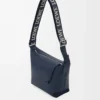 Small Cubi crossbody bag in supple smooth calfskin and jacquard Deep Navy Small Cubi crossbody bag in supple smooth calfskin and jacquard Deep Navy