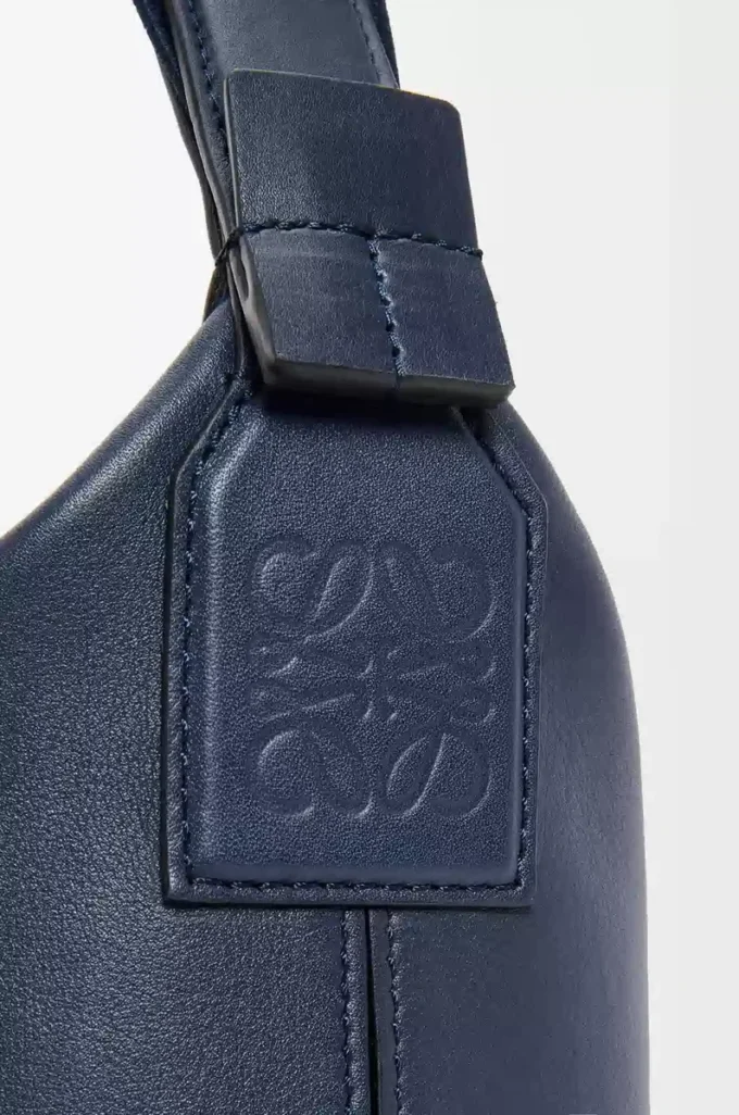 Small Cubi crossbody bag in supple smooth calfskin and jacquard Deep Navy Small Cubi crossbody bag in supple smooth calfskin and jacquard Deep Navy