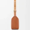 Small Cubi crossbody bag in supple smooth calfskin and jacquard Tan Small Cubi crossbody bag in supple smooth calfskin and jacquard Tan