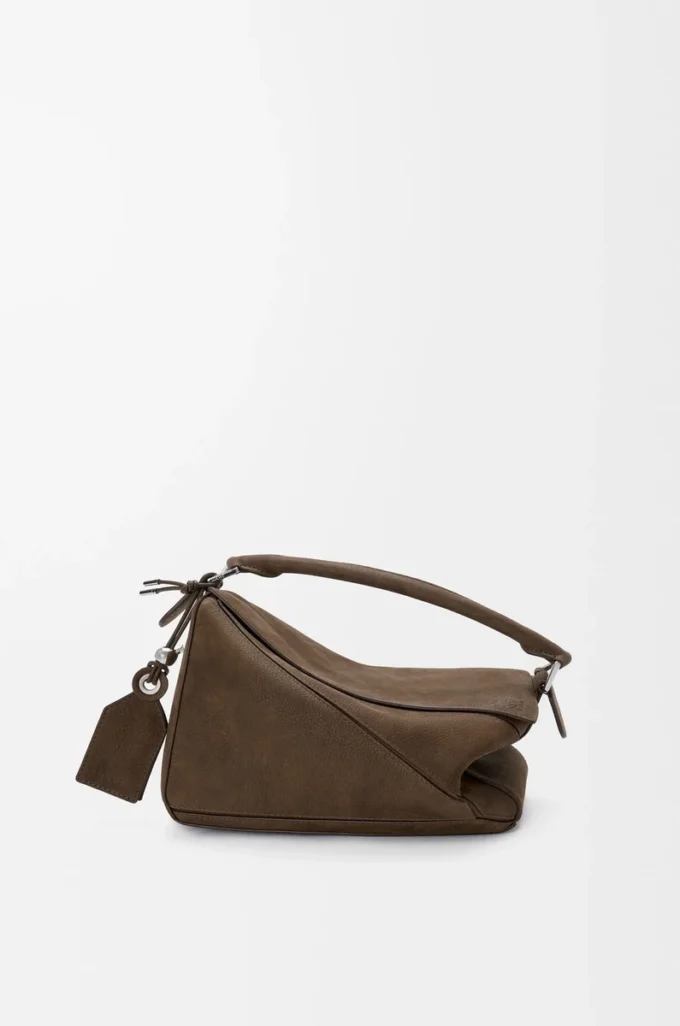 Small Featherlight Puzzle bag in grained nubuck Tundra Small Featherlight Puzzle bag in grained nubuck Tundra
