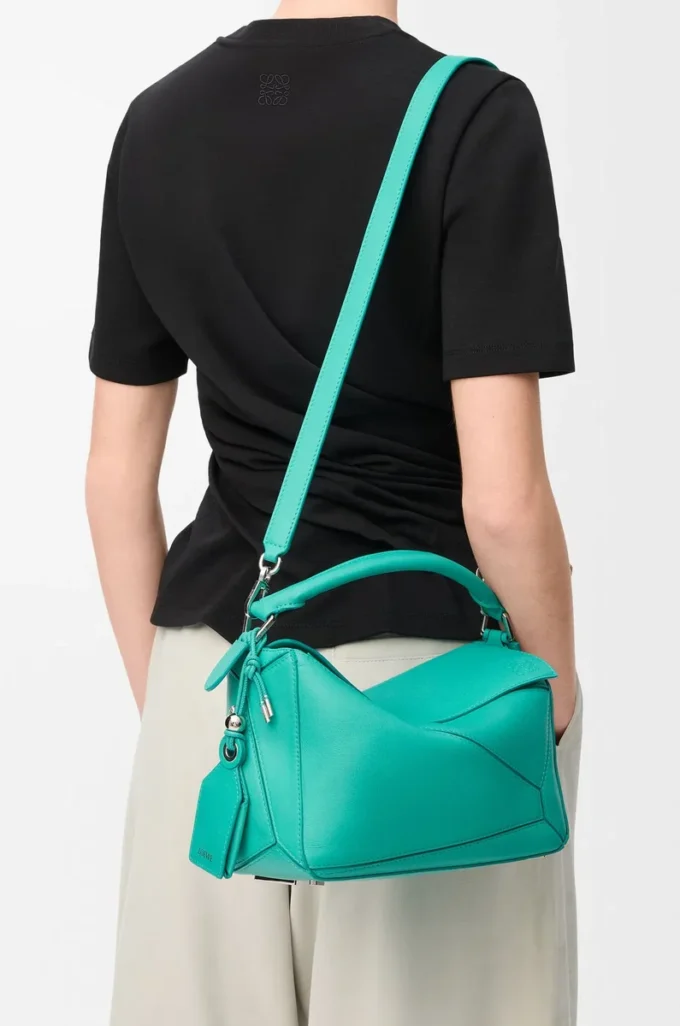 Small Featherlight Puzzle bag in nappa lambskin Aquamarine Small Featherlight Puzzle bag in nappa lambskin Aquamarine