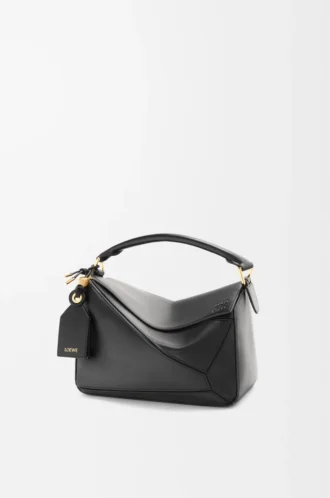 Small Featherlight Puzzle bag in nappa lambskin Black