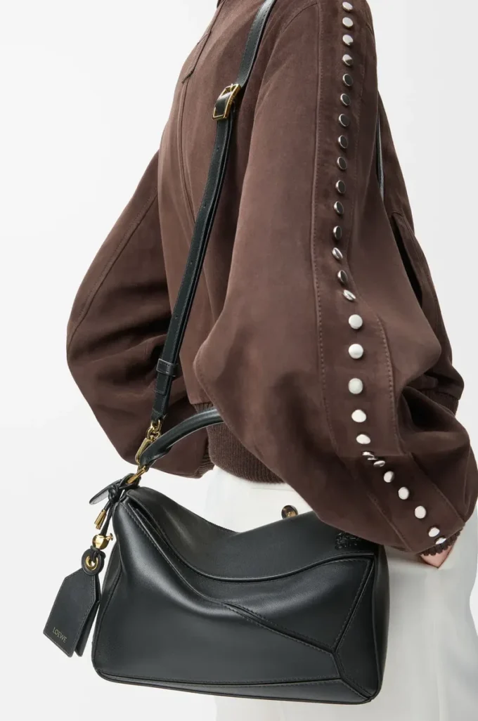 Small Featherlight Puzzle bag in nappa lambskin Black Small Featherlight Puzzle bag in nappa lambskin Black