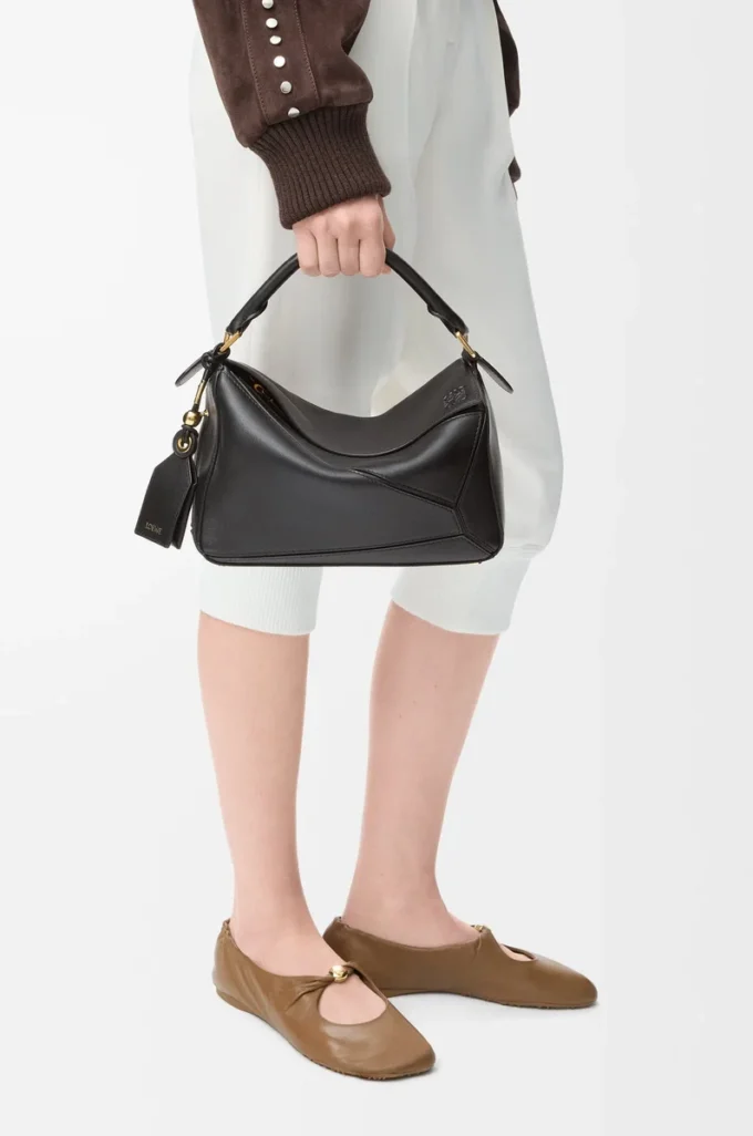 Small Featherlight Puzzle bag in nappa lambskin Black Small Featherlight Puzzle bag in nappa lambskin Black