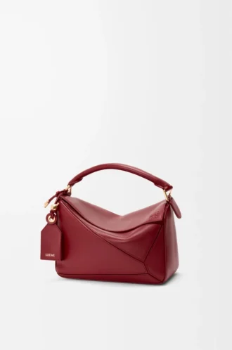 Small Featherlight Puzzle bag in nappa lambskin Burnt Red