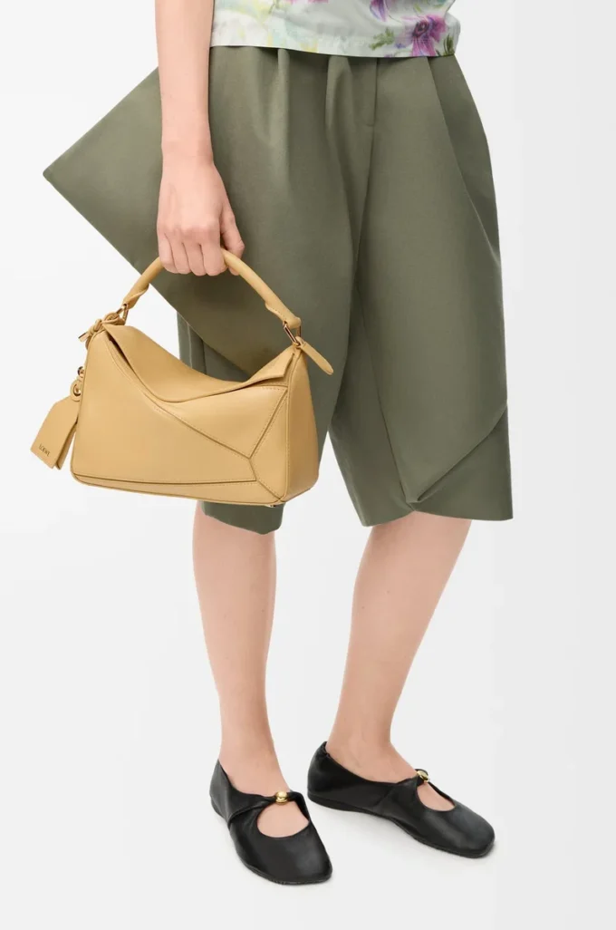 Small Featherlight Puzzle bag in nappa lambskin Dark Butter Small Featherlight Puzzle bag in nappa lambskin Dark Butter