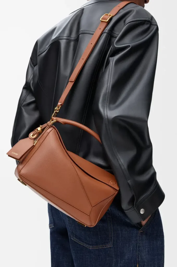 Small Featherlight Puzzle bag in nappa lambskin Pecan Small Featherlight Puzzle bag in nappa lambskin Pecan
