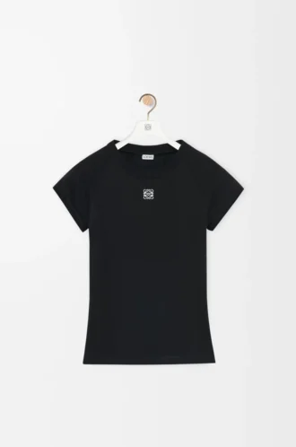 Small fit T-shirt in cotton blend Black