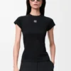 Small fit T-shirt in cotton blend Black Small fit T-shirt in cotton blend Black