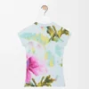 Small fit t-shirt in cotton blend Light Blue/Multicolor Small fit t-shirt in cotton blend Light Blue/Multicolor