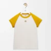 Small fit T-shirt in cotton blend Mustard/Bronze Small fit T-shirt in cotton blend Mustard/Bronze