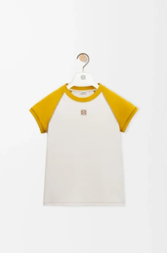 Small fit T-shirt in cotton blend Mustard/Bronze