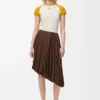 Small fit T-shirt in cotton blend Mustard/Bronze Small fit T-shirt in cotton blend Mustard/Bronze