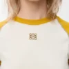 Small fit T-shirt in cotton blend Mustard/Bronze Small fit T-shirt in cotton blend Mustard/Bronze