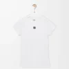 Small fit T-shirt in cotton blend White Small fit T-shirt in cotton blend White