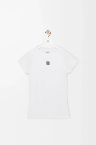 Small fit T-shirt in cotton blend White