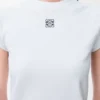 Small fit T-shirt in cotton blend White Small fit T-shirt in cotton blend White