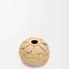 Small flower charm in calfskin and brass Light Yellow Small flower charm in calfskin and brass Light Yellow