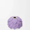 Small flower charm in calfskin Mauve Small flower charm in calfskin Mauve